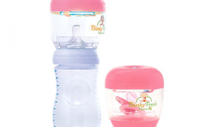 Save 46% Off on the Binky Fresh Pacifier & Baby Bottle Nipple UV Sanitizer!