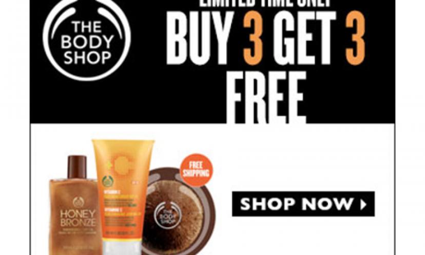 The Body Shop Labor Day Sale: Buy 3 Get 3 FREE + FREE shipping!