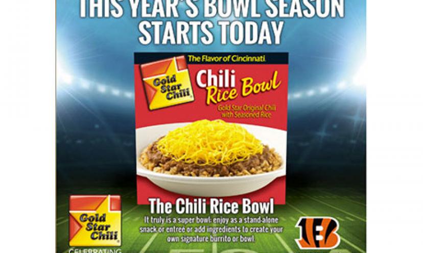 Get a FREE Gold Star Chili Rice Bowl!