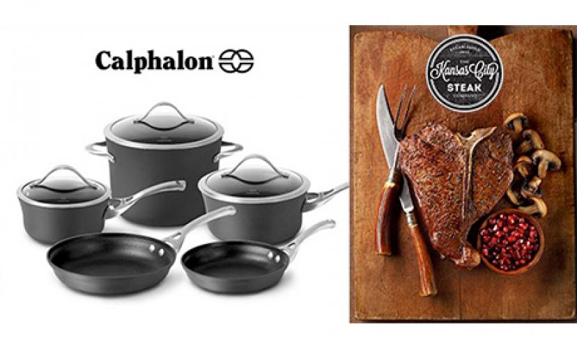 Win an 8-pc cookware set and more in Calphalon’s Steaks for a Year sweepstakes