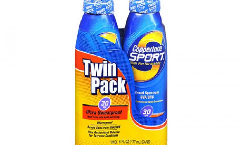 Get $1.00 Off One Coppertone Continuous Spray Twin Pack!