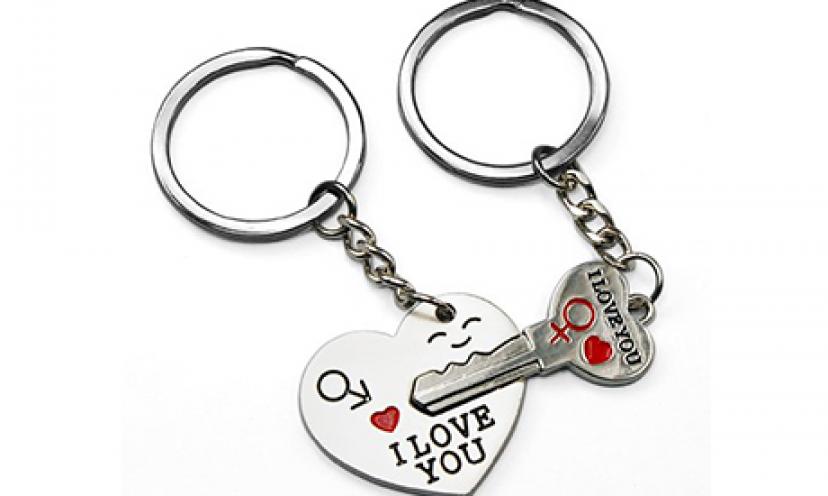 A perfect Valentine’s gift! Enjoy 76% off on the World Pride Key to My Heart Cute Couple Keychain