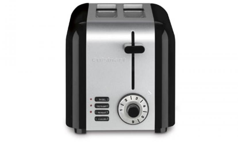 Save 47% on the Cuisinart Compact Stainless 2-Slice Toaster!