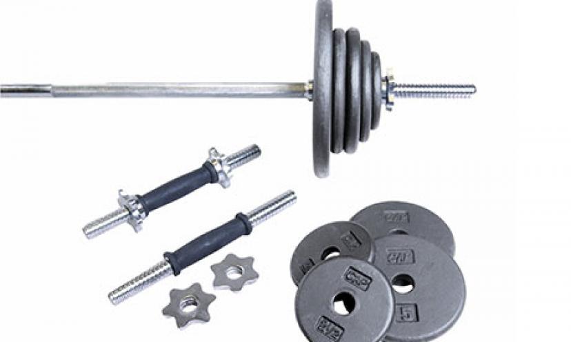 Save 40% on a CAP Barbell 110-Pound Weight Set!