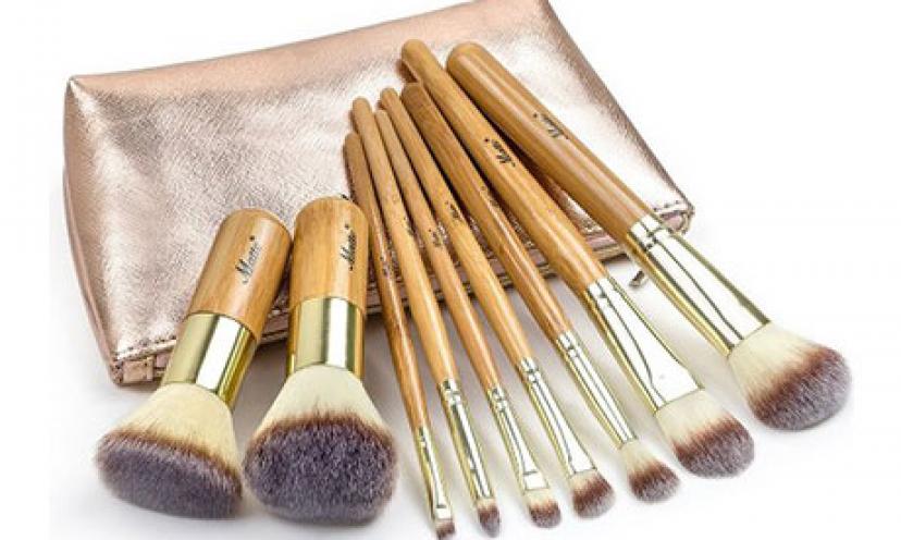 Save 74% on Matto Bamboo Makeup Brush Set!