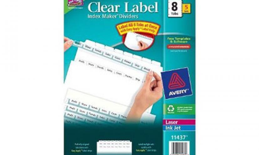 Get FREE 5-tab set of Avery Index Maker Dividers!