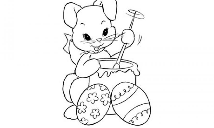 FREE Easter bunny coloring pages!