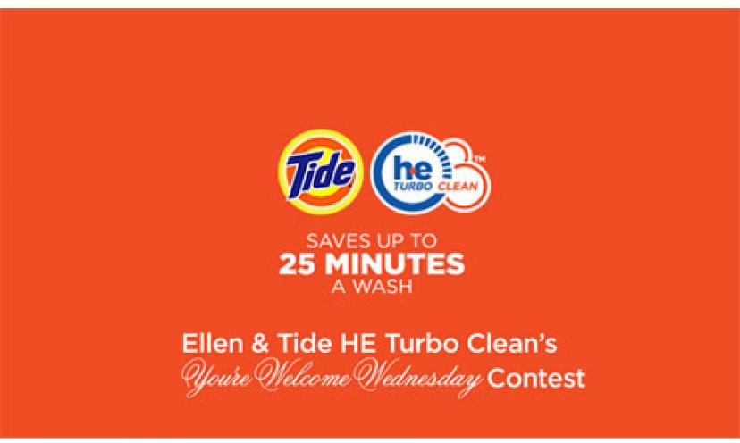 Enter to Win a 2-Year Supply of Tide HE Turbo and a Whirlpool Cabrio HE Washer and Dryer!