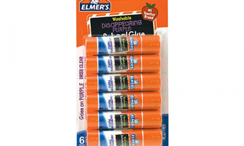Elmer’s Disappearing Purple School Glue Sticks for just $5.80!