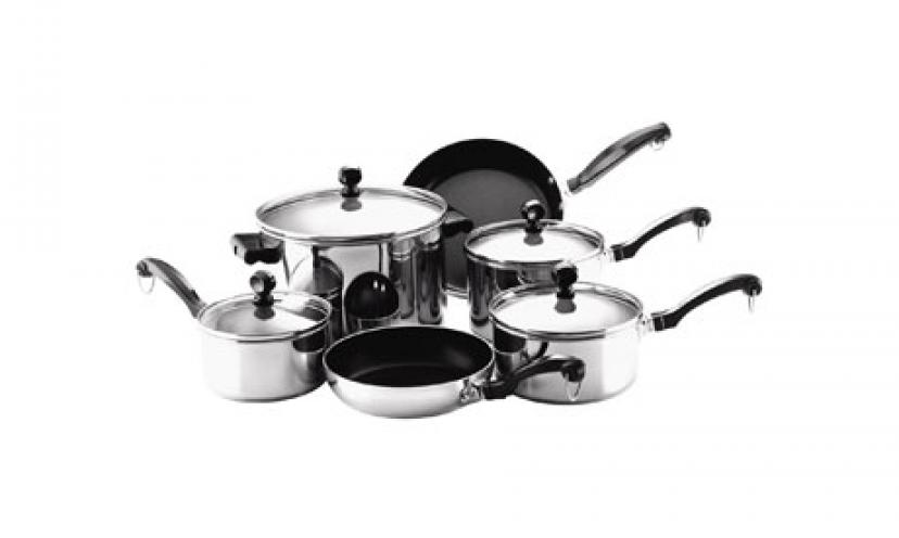 Enjoy 38% Off on Farberware Classic Stainless Steel 10-Piece Cookware Set!