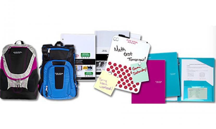 Shop the back-to-school sale at FIVE STAR! Save 10% on school supplies!