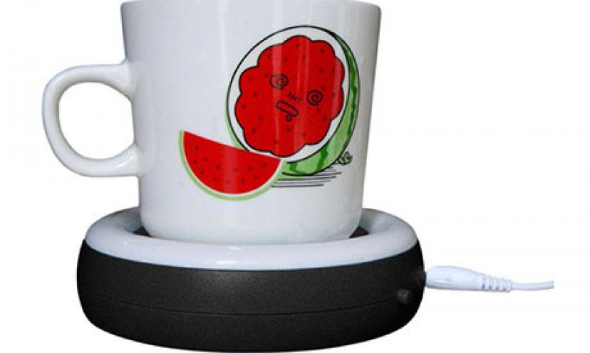 Get 30% Off on this Desktop USB Heated Coffee/Tea Mug Warmer!