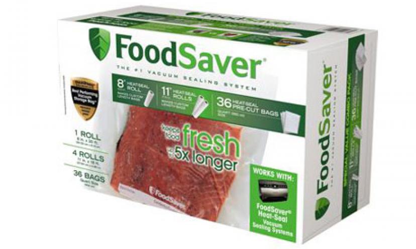 Get $1.50 Off Two FoodSaver Bags or Rolls!