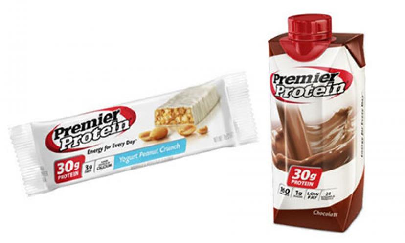 Get a FREE Premier Protein Bar or Shake!