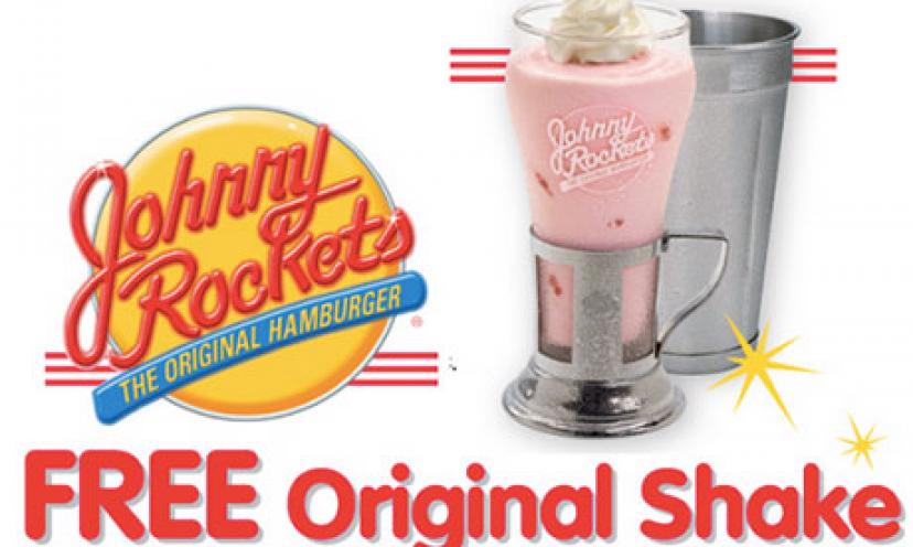 Get a FREE Original Shake at Johnny Rockets!