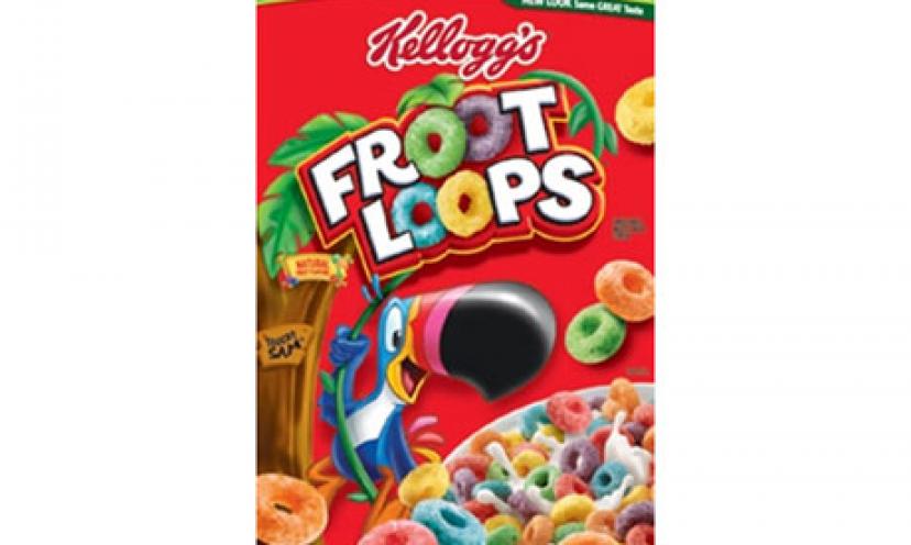 Get $0.50 off One Kellogg’s Froot Loops Cereal!