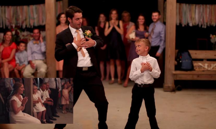 Groom Gets A Little Help From His Mini-Me To Surprise His Bride With This Performance!
