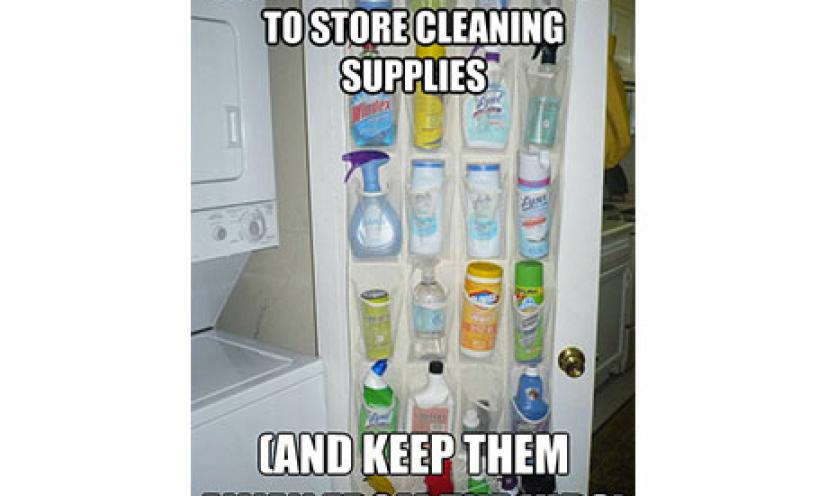 LIFE HACK: Shoe Rack for Cleaning Supplies!