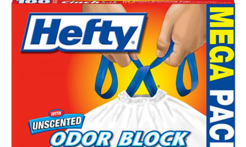 Get $1.25 off Hefty Tall Kitchen Trash Bags!