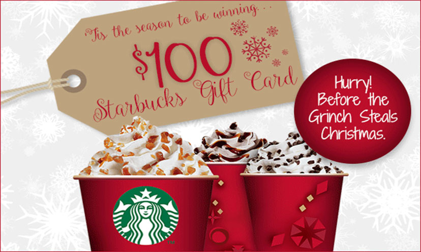 Enter to Win a $100 Starbucks Gift Card!