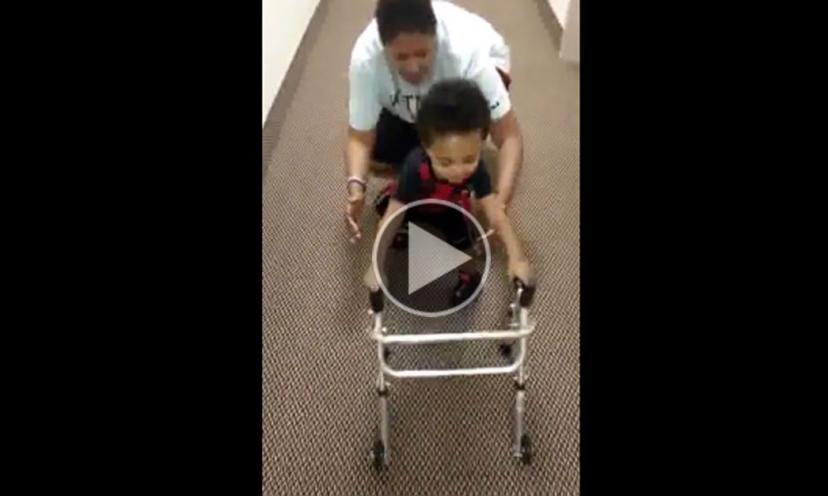 This Little Boy’s Leg Was Amputated But LISTEN To What He Says When He Learns How To Walk Again. It’s INSPIRING!