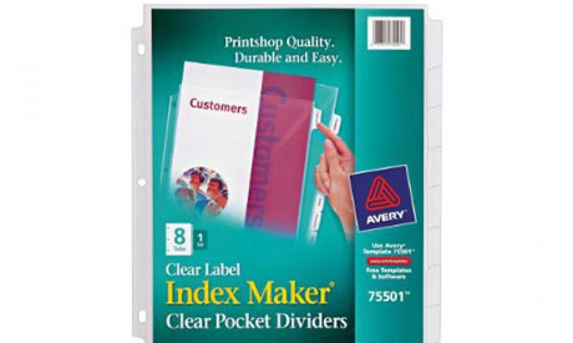Get a FREE 5-tab set of Avery Index Maker Dividers!