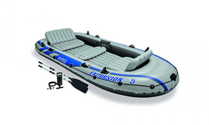 Get 35% Off The Intex Excursion 5-Person Inflatable Boat Set!