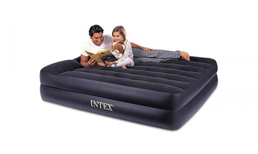 Save on an Intex Airbed with Built-In Pillow & Electric Pump!