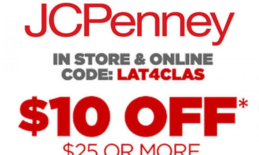 It’s the JCPenney Back to School sale! Take $10 off your purchase of $25 or more!