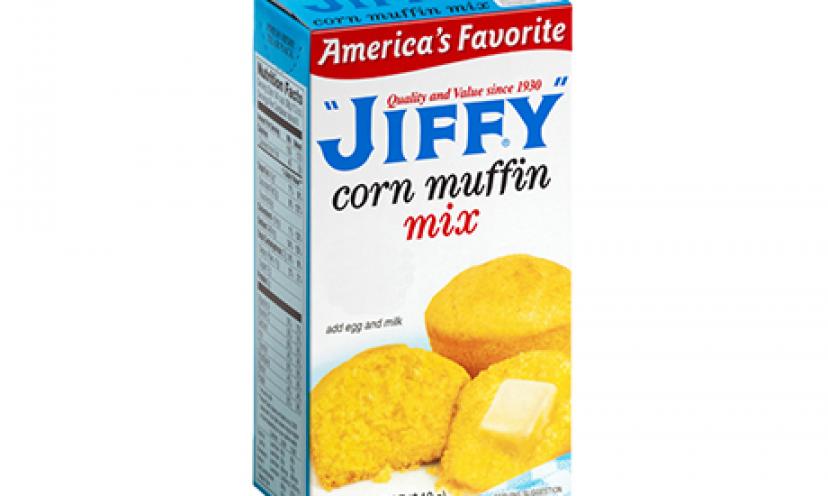 Save 100% when you buy one 8.5oz box of Jiffy Corn Muffin Mix
