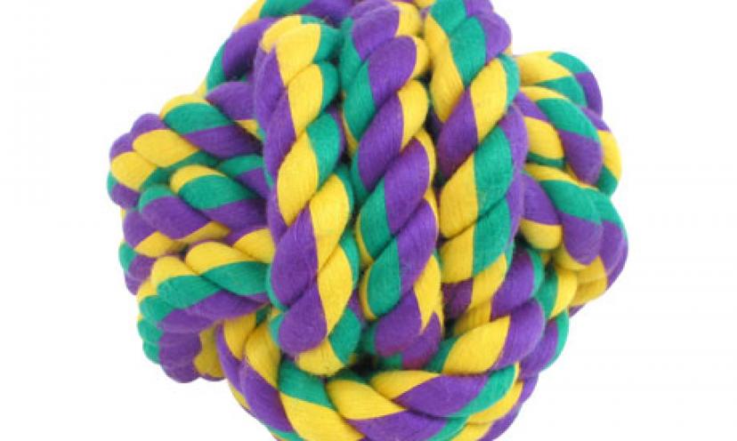 Save 62% on the Multipet Nuts for Knots Ball Medium Dog Toy!