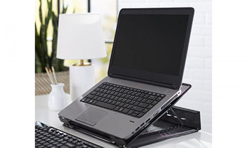 Get 40% Off on AmazonBasics Ventilated Adjustable Laptop Stand!