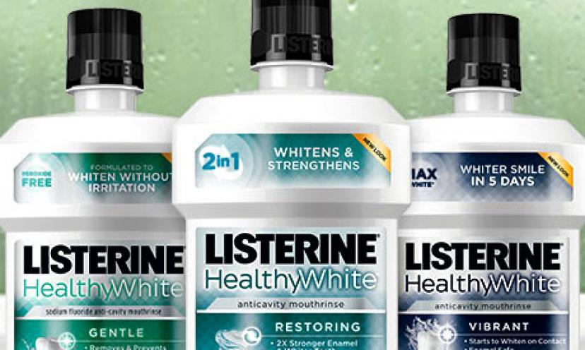 Get a Brighter Smile With Listerine Healthy White Rinse!