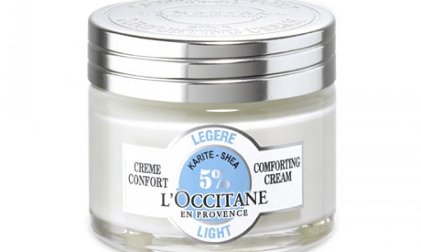 Sign up for a free deluxe trial of L’Occitane’s new Shea Butter Light Comforting Face Cream