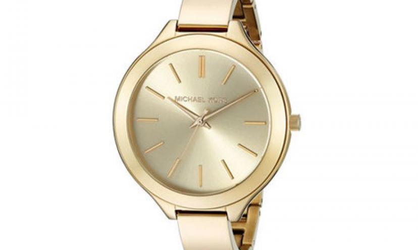Save 40% off on the Michael Kors Slim Runway Gold-Tone Watch