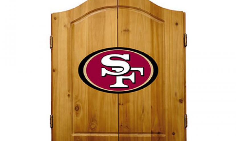 Save BIG on NFL Pine Cabinet and Bristle Dartboard Set!