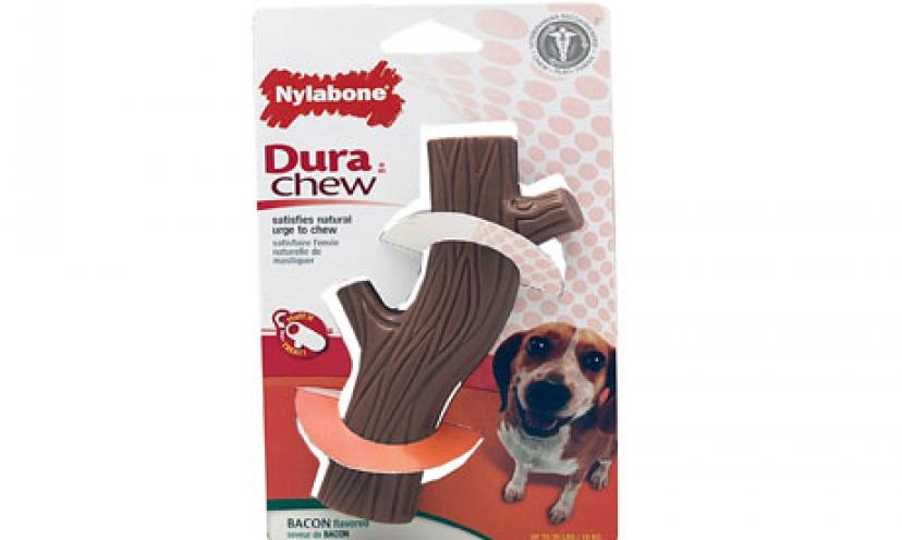 Save 56% Off the Nylabone Dura Chew Hollow Stick Bone Dog Toy!