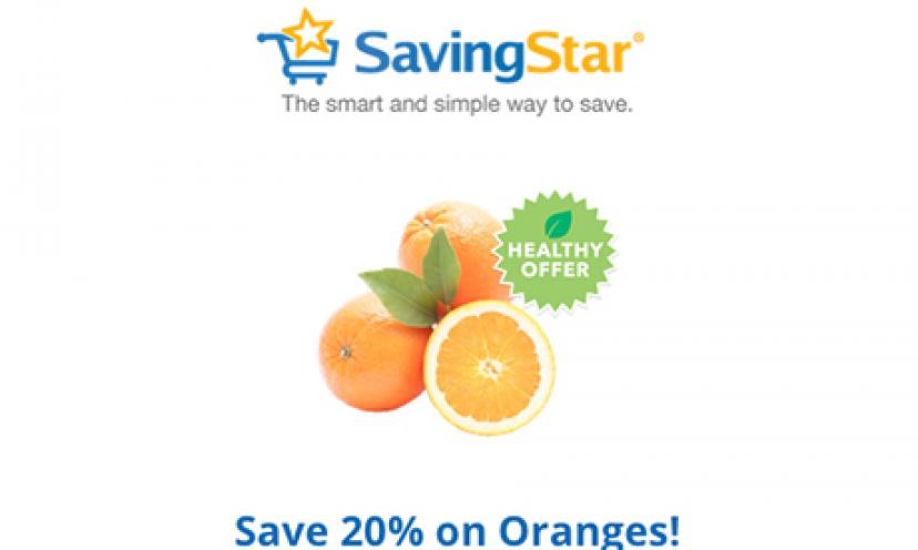 Enjoy today’s fruity coupon: 20% off on oranges!