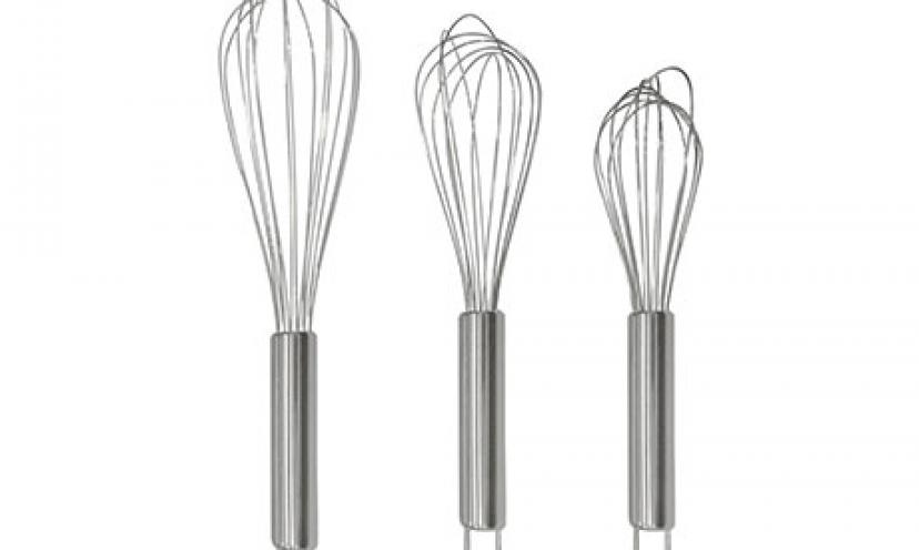 Enjoy 52% Off The Ouddy 3-Piece Stainless Steel Whisk Set!