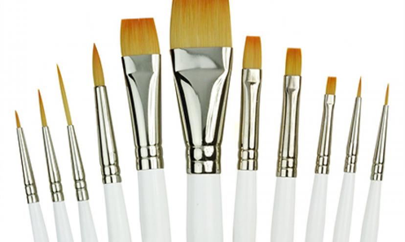 Enjoy 78% off on the Royal Gold Royal and Langnickel Short Handle Paint Brush Set!
