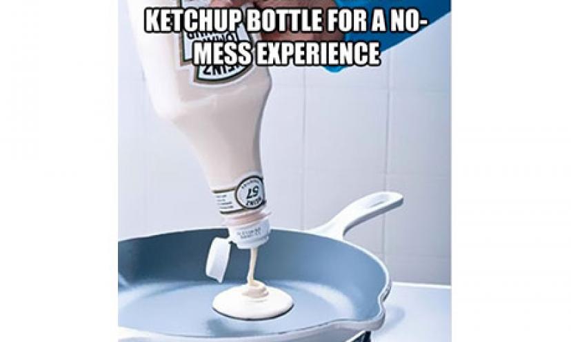 LIFE HACK: Pancake Mix in a Ketchup Bottle!