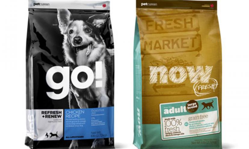 Get a FREE 1/2 lb. Bag of Now Fresh or Go! Premium Dog or Cat Food!