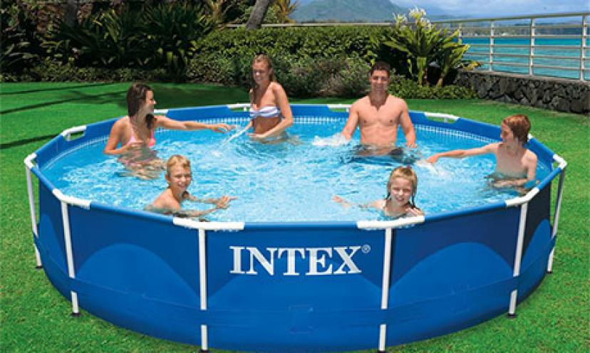 Save 31% on the Intex Metal Frame Pool Set!