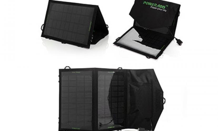 Save 71% on the Poweradd Foldable Solar Panel Portable Solar Charger!