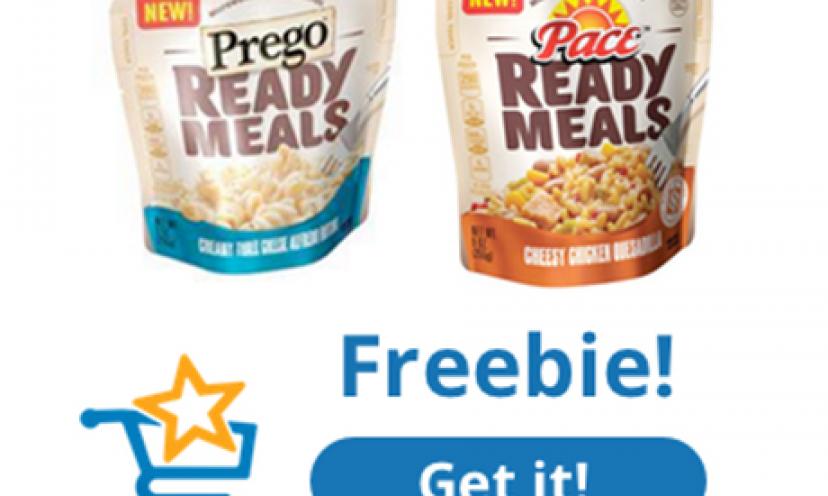 Save 100% when you buy any new Pace or Prego Ready Meals