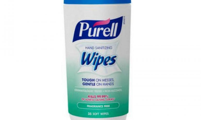 Get $1.00 Off PURELL 35 Count Canister Wipes!