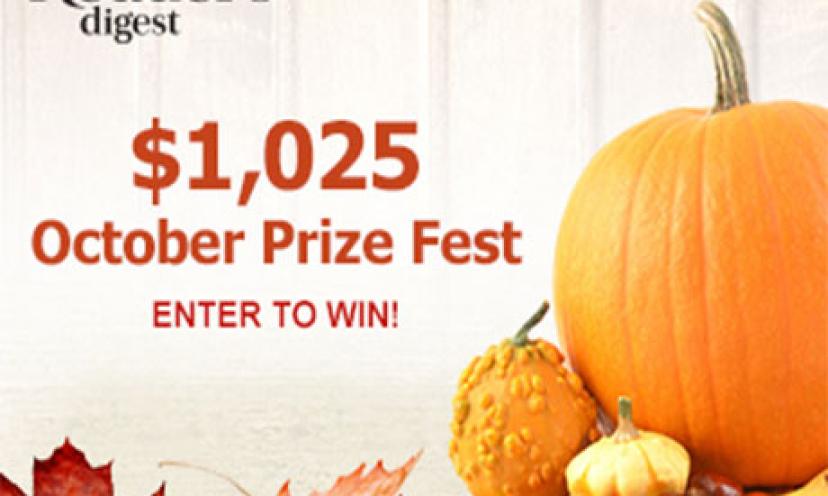 Win $1,025 Cash from Reader’s Digest!