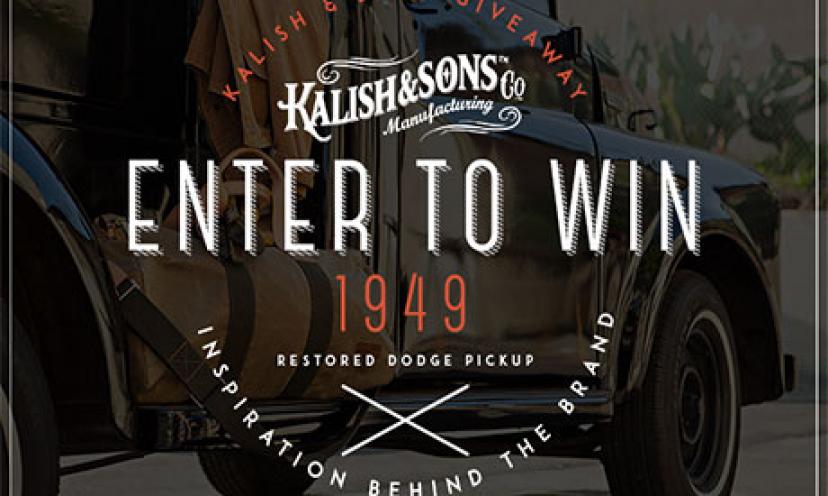 Enter to Win a 1949 Restored Dodge Pickup Truck!