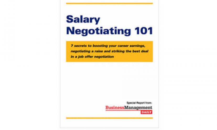 Get a FREE Copy of the Salary Negotiating 101 eBook!