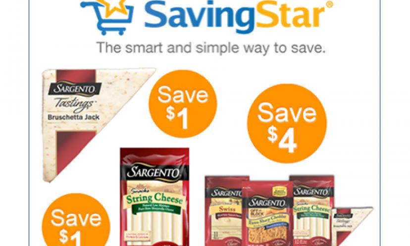 Save $1 when you buy any one Sargento Natural Cheese Snack